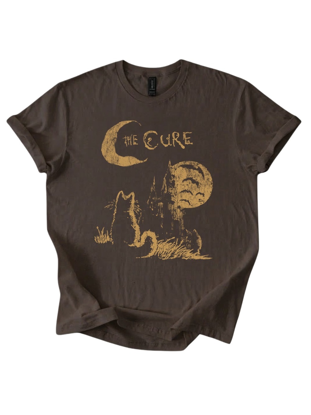 Gildan The Cure Cat Graphic T-Shirt - Brown